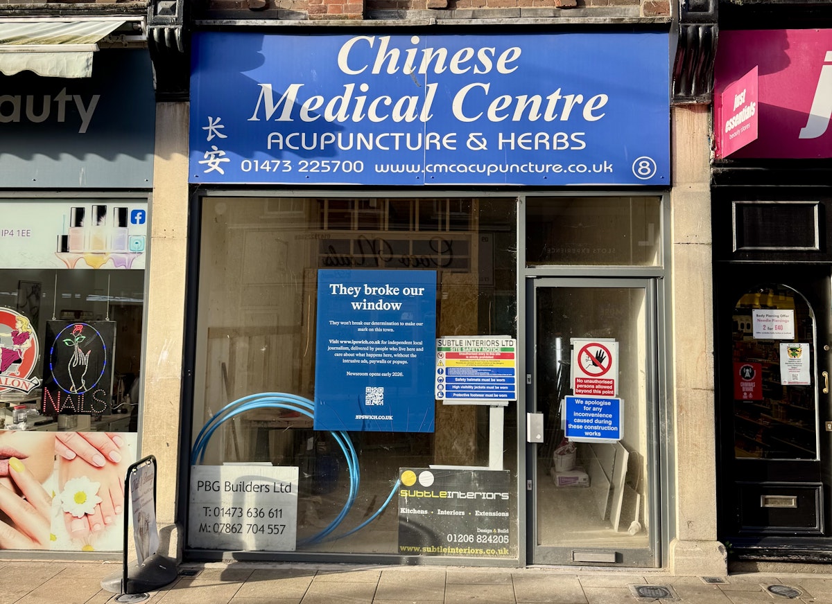 Ipswich.co.uk's high street newsroom under construction